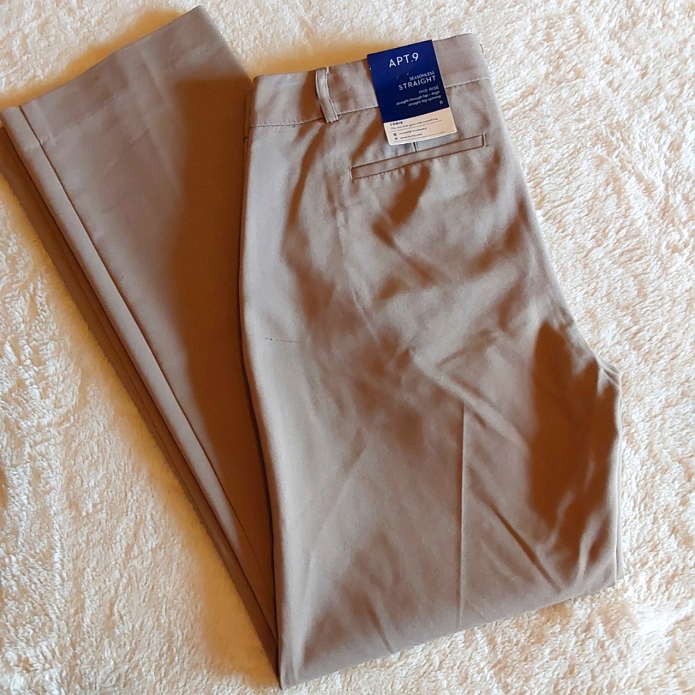 🌺 NWT Apt. 9 "Torie" Seasonless Straight Mid-Rise Pants